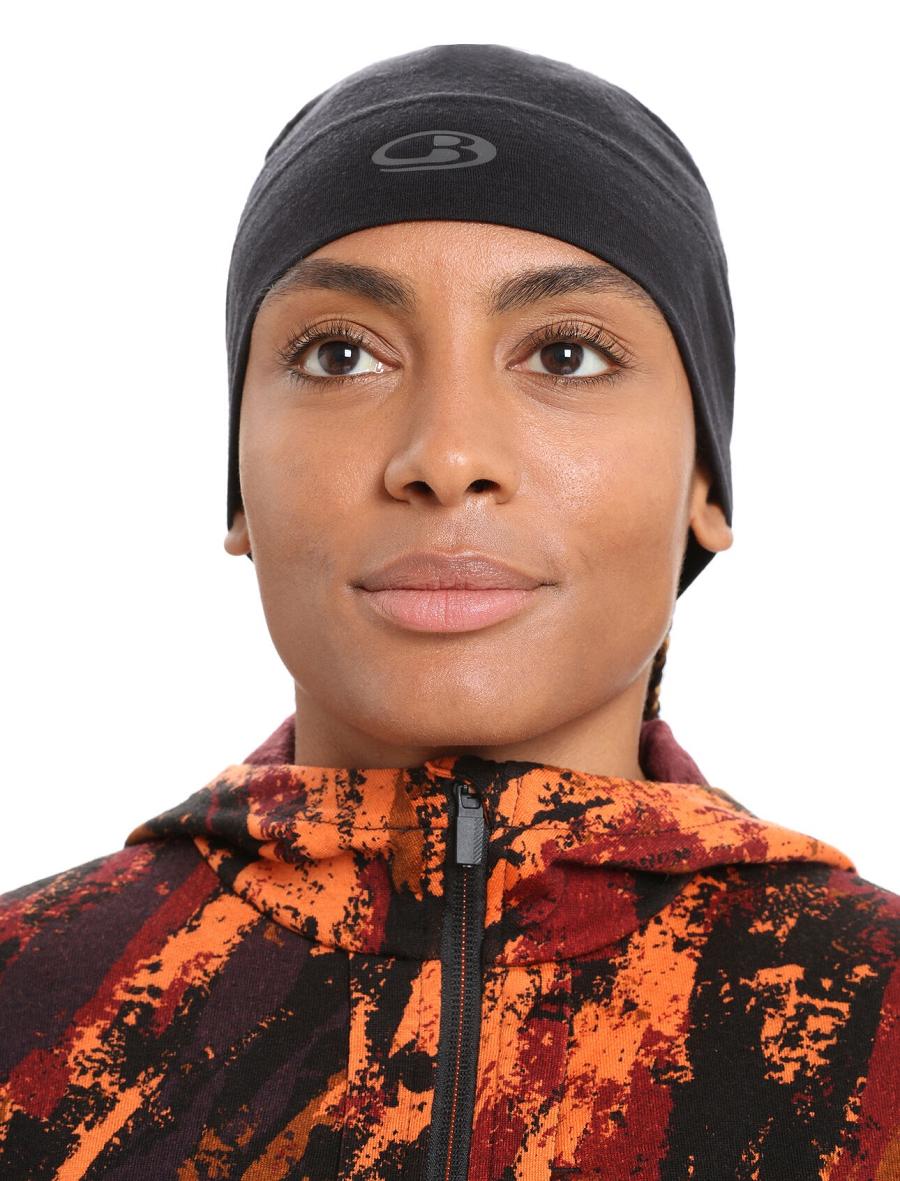 Chapeaux Icebreaker Unisex Merino Chase Beanie Femme Noir | FR 1484FDNM